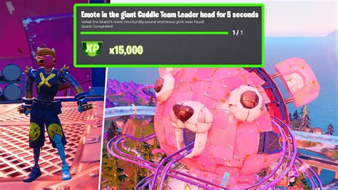 Fortnite: How to emote in the giant Cuddle Team Leader's.